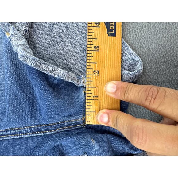 Bullhead Denim Pacsun‎ Juniors Denim Jean Shorts Distressed Dark Wash Size 5 - Picture 6 of 7